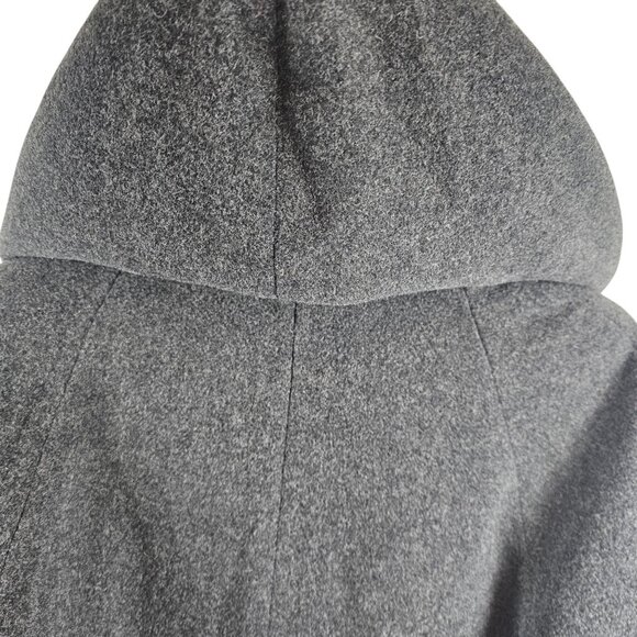 Womens 6 Fall Winter Warm Casual Hooded Dark Gray Black Peacoat Kristen Blake - Picture 11 of 16